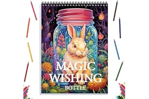 ADEVIAN Coloring Book for Adults Relaxation, Spiral Bound Adult Coloring Book for Women Page One Sided Design Gifts Arts and Crafts for Women to Relax, Anxiety and Depression 30 Colorful Coloring Pages of Magic Wishing