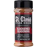 St. Elmo Steak House Blackened Seasoning (5 OZ), Flavorful Rub for Seafood, Chicken, Steaks, Vegetables, and More, World Famous
