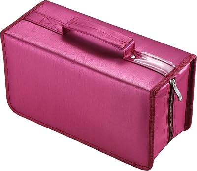 alavisxf xx CD Case 160 Capacity Nylon Disc Storage Wallet Red
