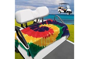 Takytao Golf Cart Seat Covers, Blanket for Golf Cart, Universal Golf Cart Seat Towel Fits All EZGO, Yamaha, Club Car, Icon and More Golf Carts, 51''x 31''