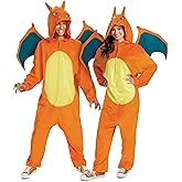 Disguise womens Charizard Costume for Adults, Deluxe Official Pokemon Halloween Costume With Hood and Wings