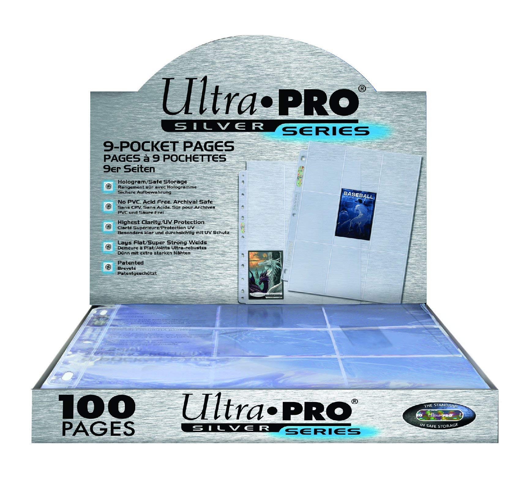 Ultra Pro 9-Pocket Silver Series Pages for Standard Size Cards