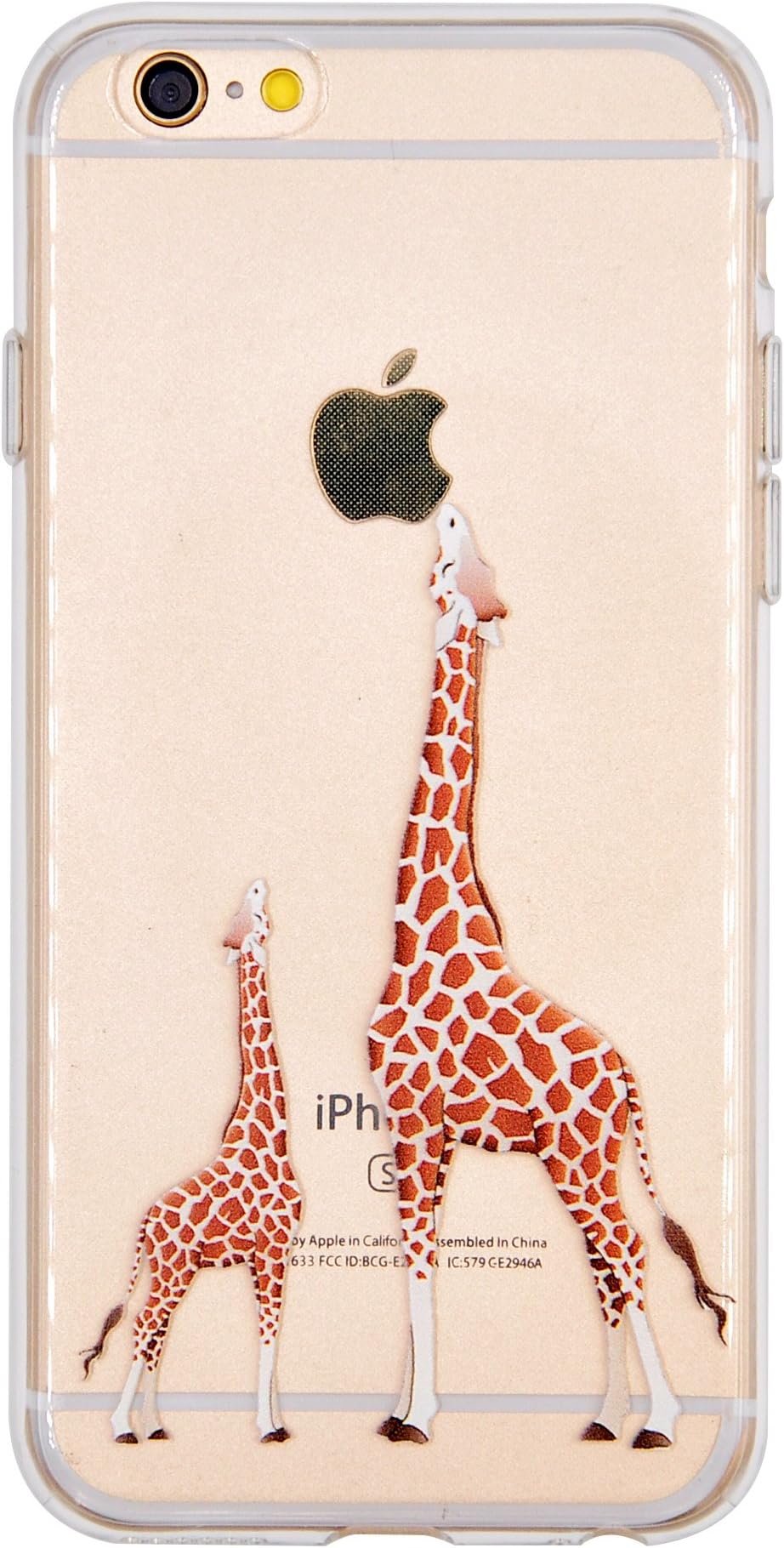 iPhone 6 Case, iPhone 6S Case, Offly Transparent Flexible Silicone TPU Protective Case, Creative Fantasy Pattern for Apple iPhone 6 / 6S - Giraffes