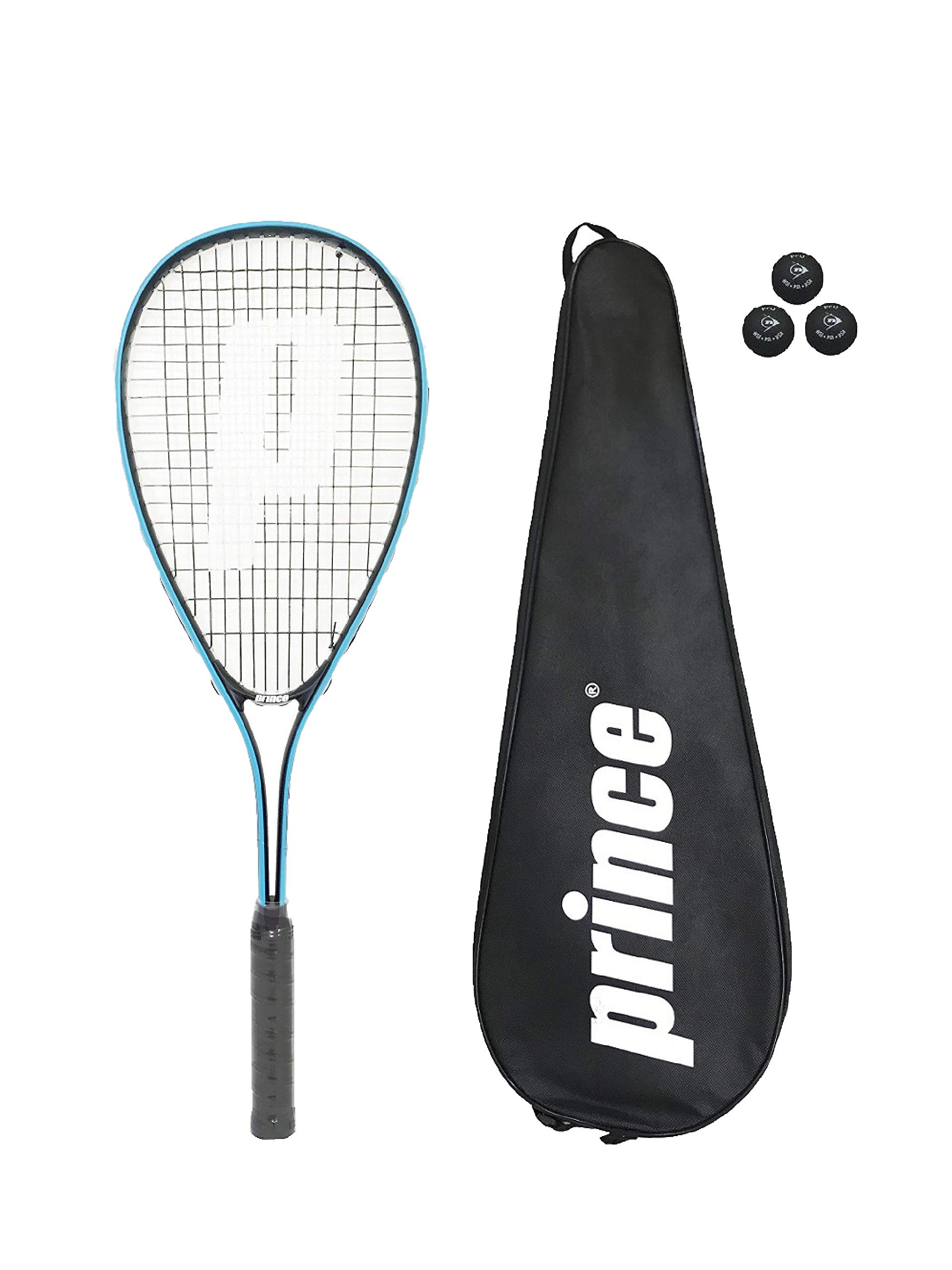 PrincePower Shark Squash Racket Plus Cover + 3 Balls