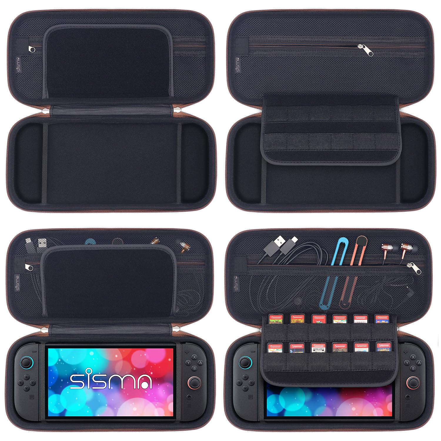 sisma Switch2 Aufbewahrung Tasche Kompatibel mit Nintendo Switch 2 Konsole Robuste Aufbewahrungstasche Etui Hardcase Schutz Hülle für Unterwegs 4