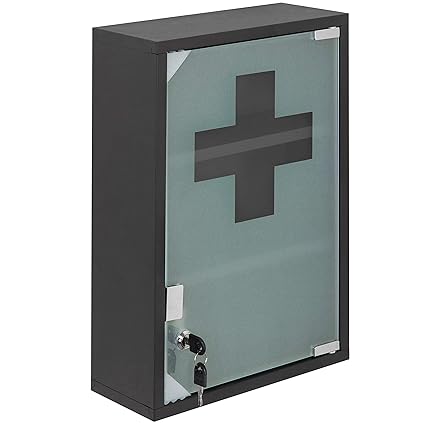 Mygift 18 Inch Wall Mounted Metal First Aid Cabinet With Locking