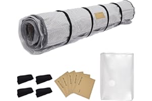 STORAGE LOGIC Foam Mattress Vacuum Bag (Queen/Full/Full XL) with Straps and 5 Name Tag Stickers, Moving, Sealable Bag for Mattresses, Double Zip and Leakproof Valve