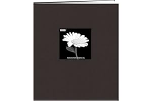 PIONEER PHOTO ALBUMS Pioneer MB-811CBFBLK 8 1/2 Inch by 11 Inch Postbound Fabric Frame Cover Memory Book, Deep Black