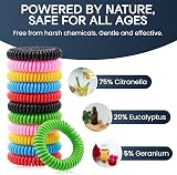 TANNESS Mosquito Repellent Bracelet 12 Pack DEET-Free Waterproof Bands view 3