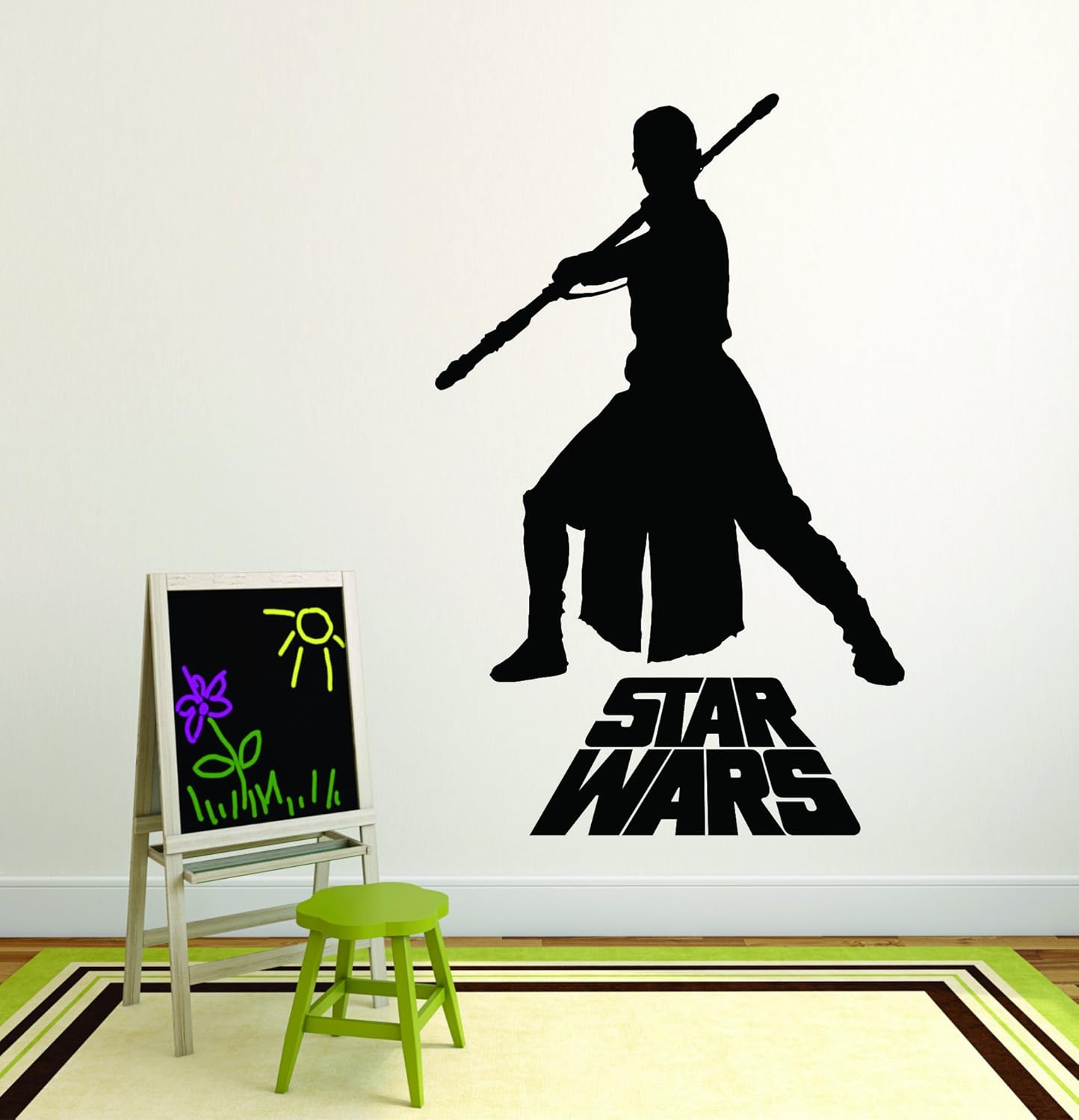Amazon Com Wall Decal Star Wars Logo Movie Series Characters