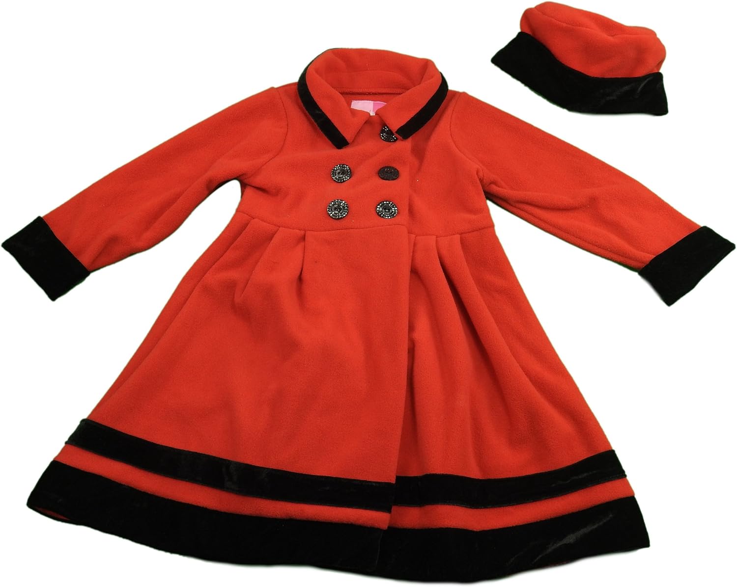 Good Lad Apparel Girls 2 Piece Fleece Garment Coat and Hat