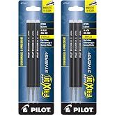 PILOT FriXion Point Erasable Gel Ink Refills, Extra Fine Point, 0.5mm, Black Ink, 6 Refills