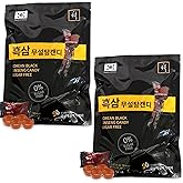 GeumHeuk Korean Panax Black Ginseng Candy Real Sugar Free (200g X 2 Bags (400g)) - NO Corn Syrup. Smooth, Breath Refresher, Healthy Candy, Best Taste and Sugar Free, Energy Candy
