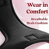 rabbitgoo Dog Harness Medium with Neck Release Buckle Front Back Clips Red M view 3