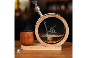 WALNDUX Luxury Visual Oak Barrel for Bourbon Whiskey for Men American White Oak Enhances Flavor Great Bourbon Whiskey Gifts for Men, Dad, or Brother, Father's Day, Birthday Gifts