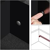Yaheetech Black Slim Bedside Table Set of 2 Narrow Nightstands 25x25x70cm view 8