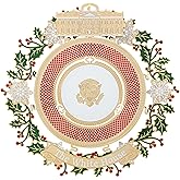 Official 2025 White House Christmas Ornament – Honors 150 Years of White House State Dinners, 24k Gold-Finished Brass, Includes Ribbon & Booklet, Collectible Gift in Keepsake Box, Made in USA