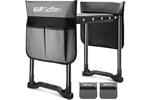 KVR Garden Kneeler Seat Heavy Duty, Upgraded Garden Bench Widened 10.2", Anti-Rust & Anti-Wear, Foldable Gardening Stool Prevents Back Pain Knees, Gift for Women Men, Seniors, Mom, Dad