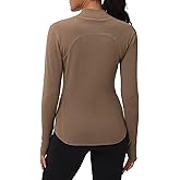 THE GYM PEOPLE Fleece Mock Turtleneck Pullover Base Layer Shirts Long Sleeve Workout Tops with Thumb Hole