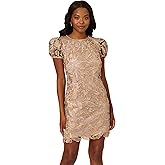 Adrianna Papell Womens Floral Shift Short Dress