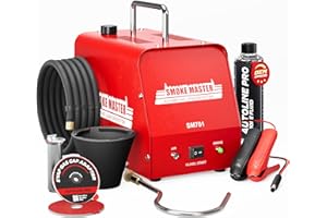 AUTOLINE PRO *2025 New Model* Automotive High Volume Smoke Machine - EVAP Leak Detector with Built-in Air Compressor - Model 701– EVAP Vacuum Exhaust Smoke Detector Tools Kit - Red