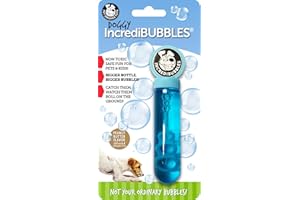Pet Qwerks Incredibubbles Interactive Pet Toys - Long Lasting Edible Bubbles for Dogs & Cats - Peanut Butter Flavor - 38 ML, All Breed Sizes