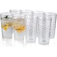 ZAINCA 22-Ounce Acrylic Tumblers Set Of 6 - Clear, Shatter-Proof, BPA-Free, Dishwasher Safe Plastic Cups