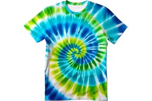 DMPROD Kids Tie Dye T-Shirt,Children Hippies Senior Tie Dye Tee Tshirt for Boys Girls