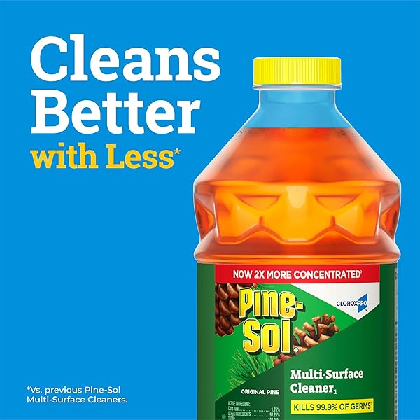 PINE SOL MULTI-SURFACE CLEANER, CLOROXPRO, 2X CONCENTRATED FORMULA, ALL-PURPOSE CLEANER, ORIGINAL PINE, 40 FLUID OUNCES
