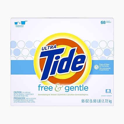 Amazon Com Tide Free Gentle He Turbo Powder Laundry Detergent 68 Loads 95 Oz Health Personal Care