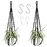 Macrame Hanging Planter, Set of 2 Hanging Planters, Indoor Outdoor Decor Handmade Hanging Plant Holder(35 Inch)