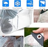 SolaDirect 4m x 4m Clear Tarpaulin 100GSM Heavy-Duty Waterproof view 2