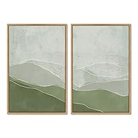 SIGNWIN 2 Piece Framed Canvas Wall Art Minimalism Abstract Style Canvas Prints Home Artwork Decoration for Living Room,Bedroom - 16