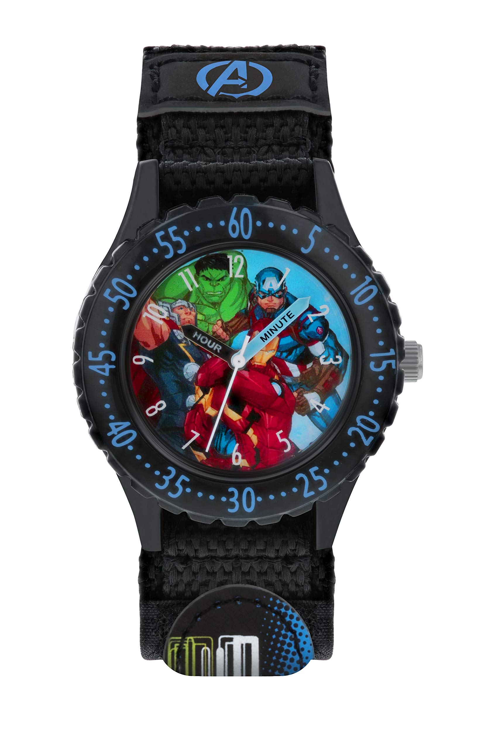 Avengers Boys Quartz Watch, Analogue Display and Textile Strap AVG5008