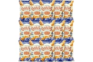 CAULIPUFFS Caulitos – 15 Pack | Lentil, Rice & Cauliflower Chips | Organic, Gluten-Free, Non-GMO, Kosher, Nut-Free, Baked with Avocado Oil (22.5 oz, Nacho Cheese)
