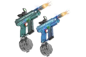 LAWDIEY Electric Water Guns for Adults & Kids,Realistic Automatic Water Gun with 26-32 FT Long Range,800ml Large Water Tank,Splash-Resistant Design,Summer Outdoor Pool Beach Toy for Backyard Games(2 Pack)