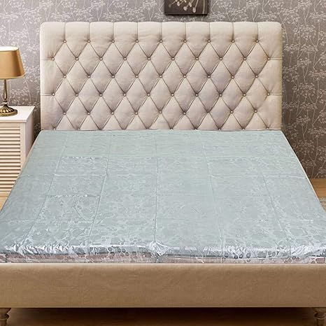 Kuber Industries Exclusive PVC Waterproof Mattress Protector (Silver)