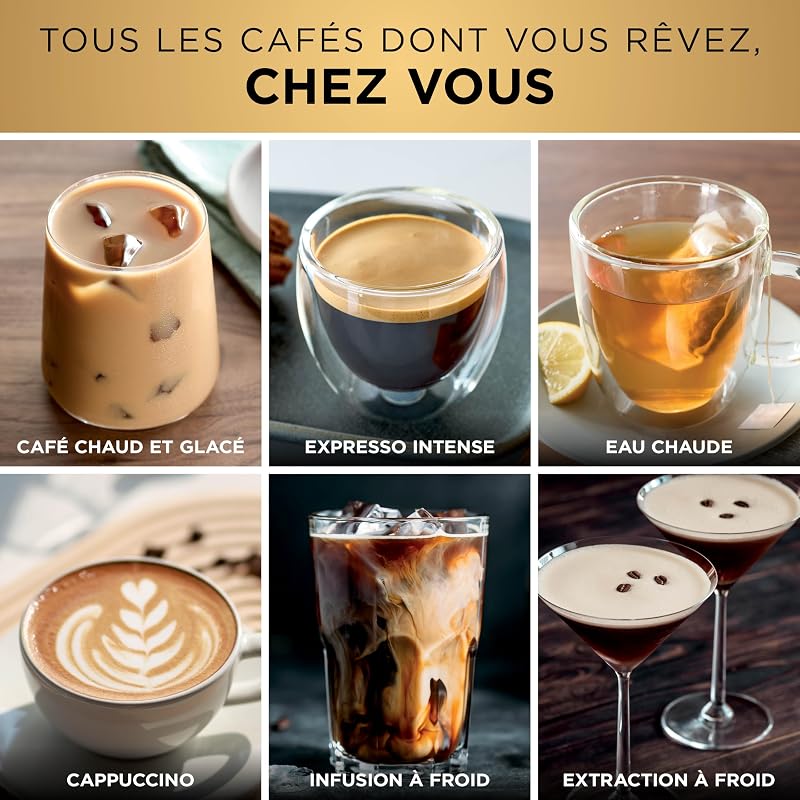 Machine à café Luxe Pro 3-en-1, Latte, Cappuccino, facile à utiliser