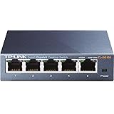 TP-Link 5 Port Gigabit Ethernet Network Switch | Ethernet Splitter | Sturdy Metal w/ Shielded Ports | Life Time Warranty| Plug-and-Play | Traffic Optimization | Unmanaged (TL-SG105)