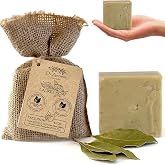 Dr.Ancient Aleppo Laurel Soap Bar, Organic Soap Bars Handcrafted the Traditional Way, Natural Chemical-Free, Vegan, Used for Face Wash, Body Wash, Hand Cleansing and Daily Skin Care, Gentle Cleanser