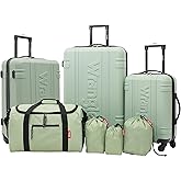 Wrangler Venture Luggage and Travel Set, Laurel, 7-Piece Set
