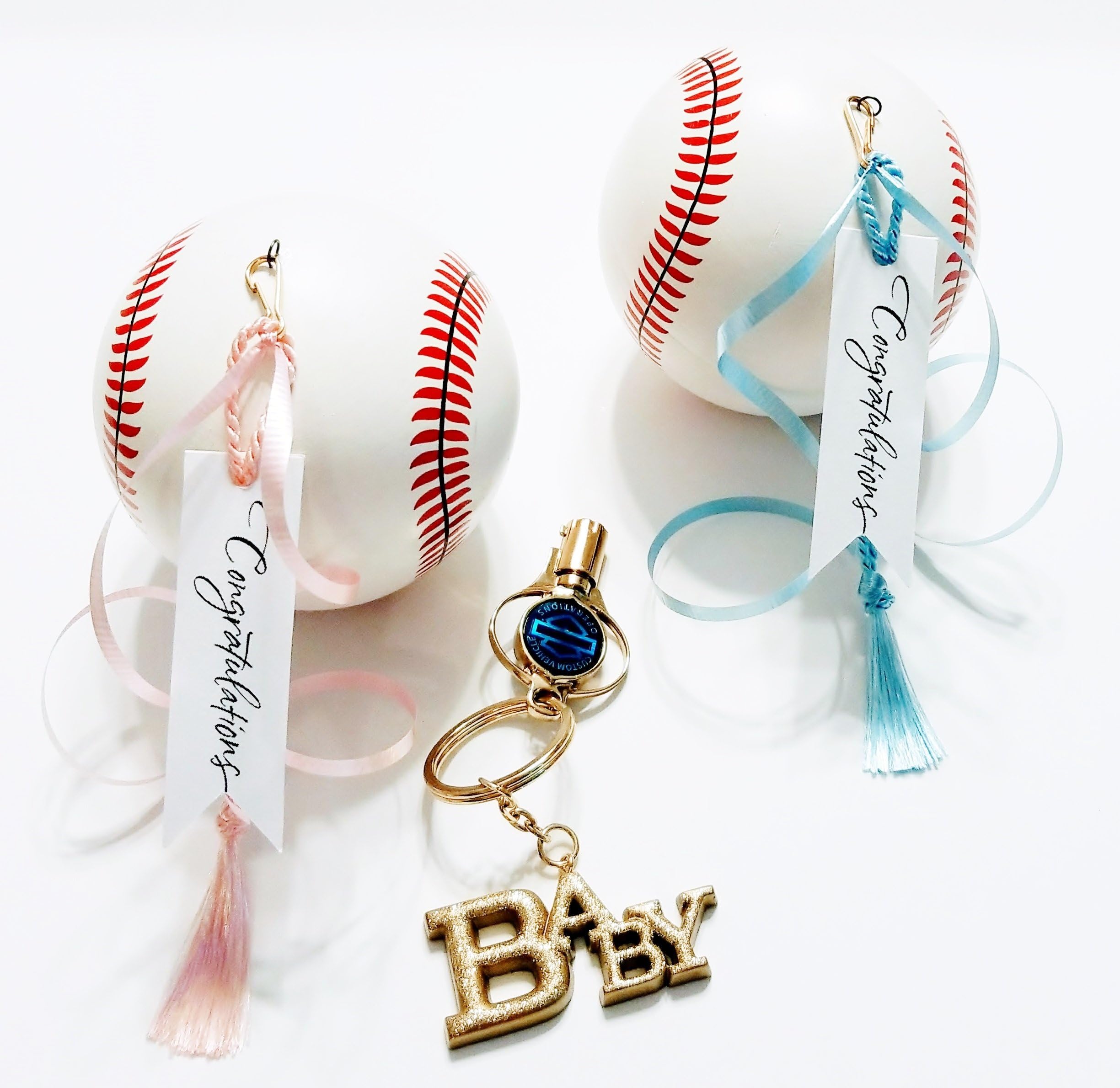 Gender Reveal Baseballs | Exploding Baseball Filled With Vibrant Pink Powder + Bonus Keepsakes: Sex Reveal Party | Baby Shower | Team Pink (Girl)Official Sardonyx Reveal