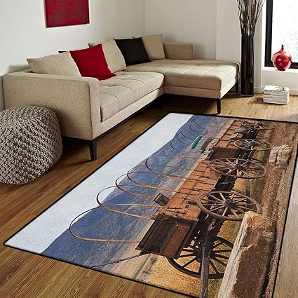 Amazon Com Barn Wood Wagon Wheel Door Mat Small Rug Vintage