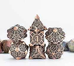 DND Metal Dice Set with Dragon Totem Metal Gife