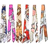 YZHZOM 6 pack Bags for Women, skinny scarf for purse handle, Neck Scarves,hair scarf,bag accessories for handbags
