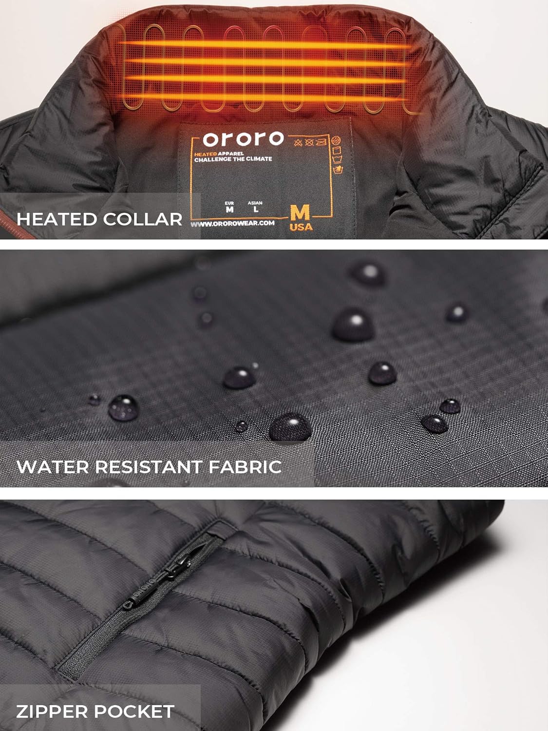 ORORO Women's Lightweight Heated Vest with Battery Pack at  Women's Coats Shop