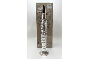KSMTOYS My First Toy Clarinet for Kids in Silver Finish with Standard Keys is a Great Learning Kid Toy Instrument and Teaching Tool for Children Ages 3+ BPA Free.