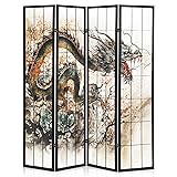 MoNiBloom 4-Panel Shoji Screen Room Divider, 5.9 ft