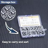 LEONTOOOL 140pc 304 Stainless Steel Wire Thread Inserts Repair Kit Assortment view 3