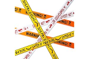 Chaoaixx 3 Pcs Halloween Fright Tape Bundle - Warning - Enter If You Dare - Haunted Keep Out, 3inx90ft Halloween Decoration Clearance,Caution Tape for Haunted Houses, Danger, Beware and Attention
